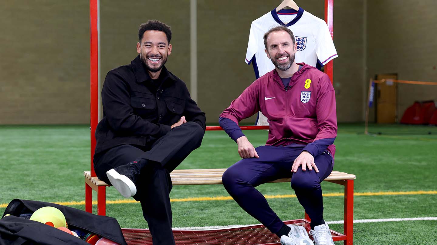 Lions' Den host Josh Denzel with Gareth Southgate