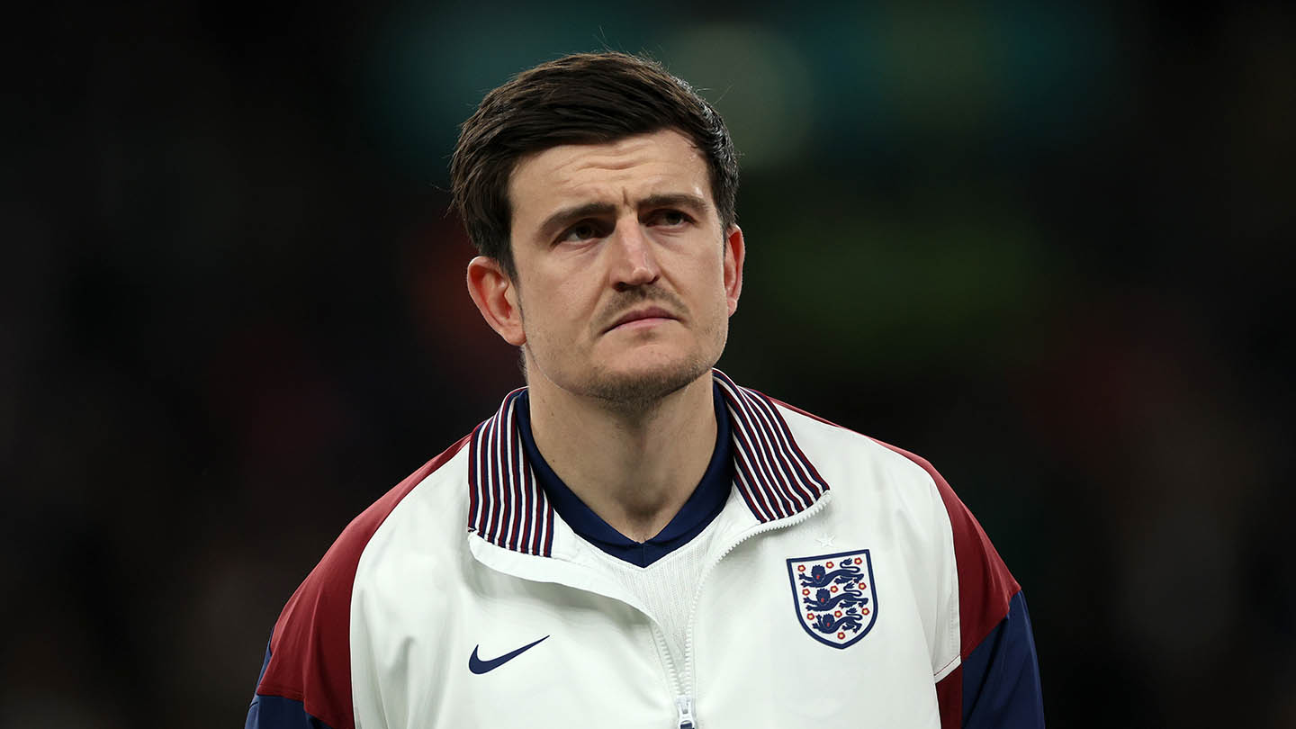 Harry Maguire ahead of England's game with Brazil in March 2024